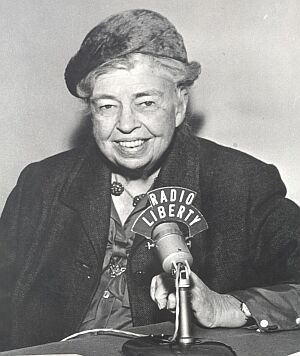  Элеонора Рузвельт у микрофона Радио Свобода. 1960-е годы. 
